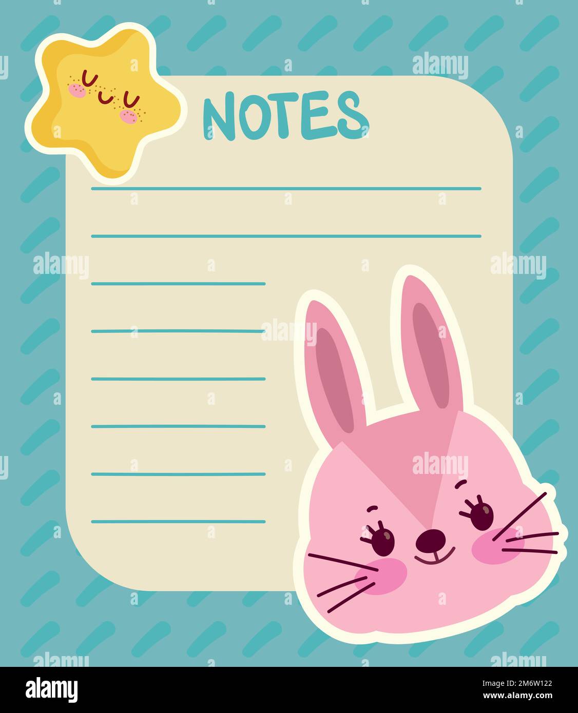paper note with rabbit Stock Vector Image & Art - Alamy