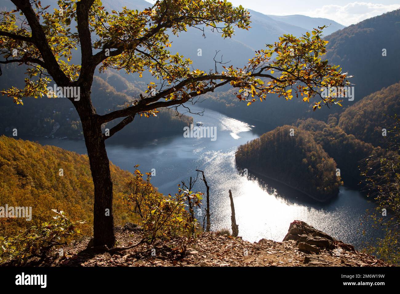 Aerial view autumn village in hi-res stock photography and images - Alamy