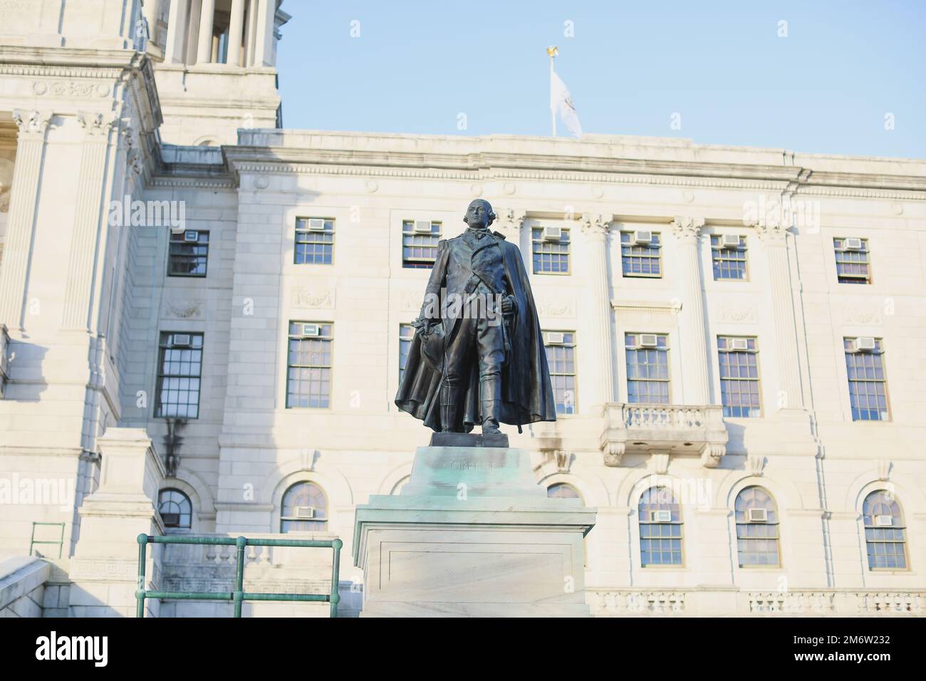Rhode Island State House historical monument building capitol during sunset landmark national city and history Stock Photo