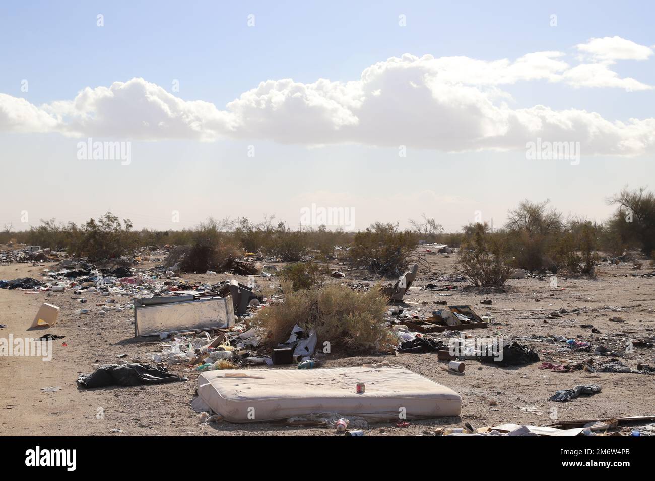 Mojave Desert Trash Stock Photo