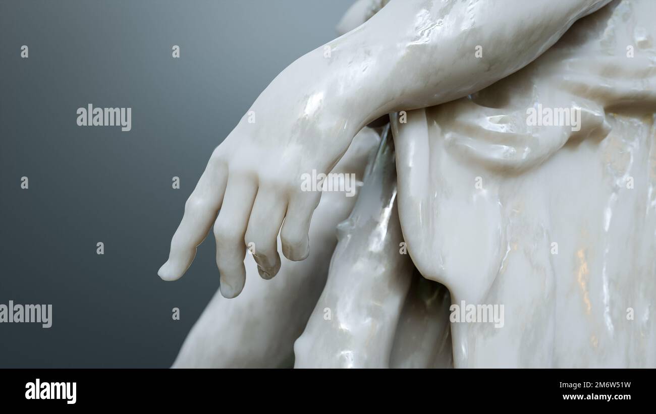 Marble sculpture hand Stock Photo