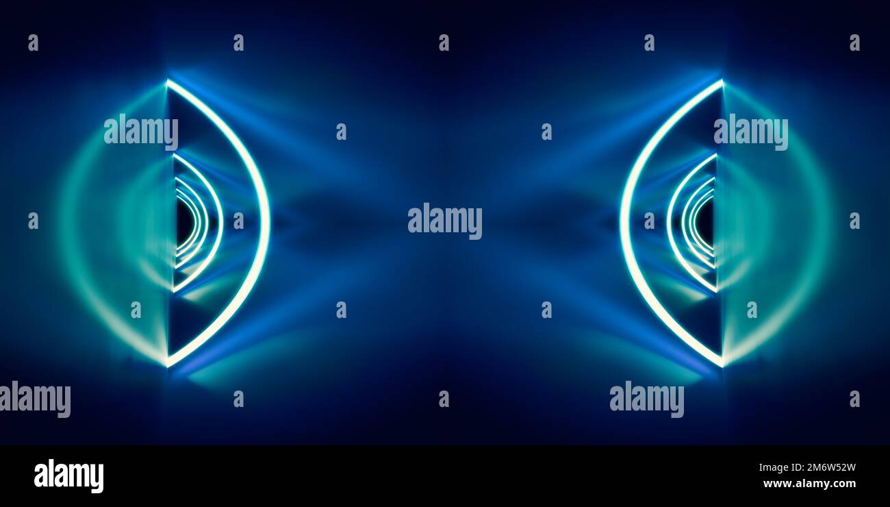Turqoise Neon Turquoise neon lights art background Stock Photo - Alamy