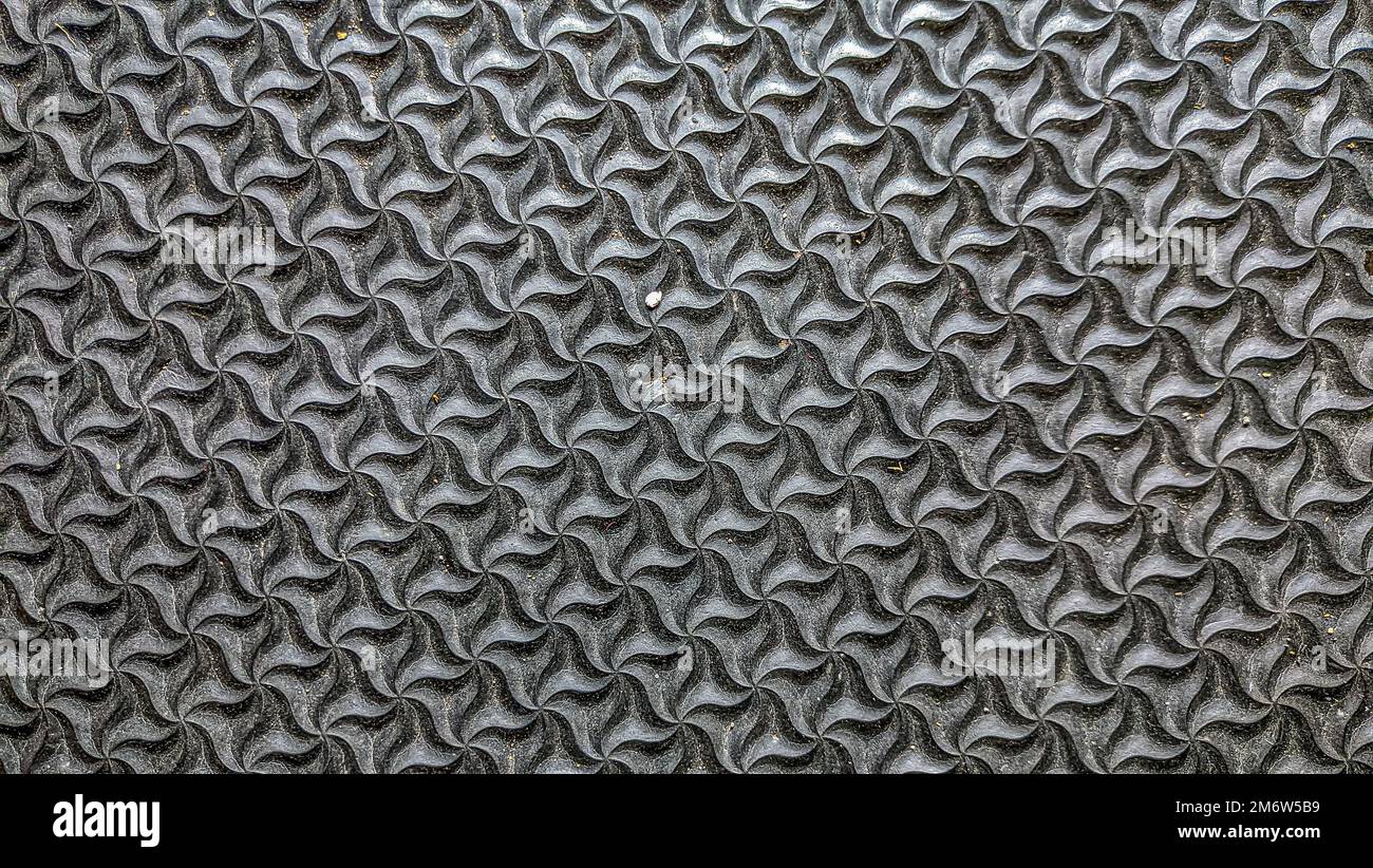 Patterned mat rug texture, patterned rug background. Stock Photo