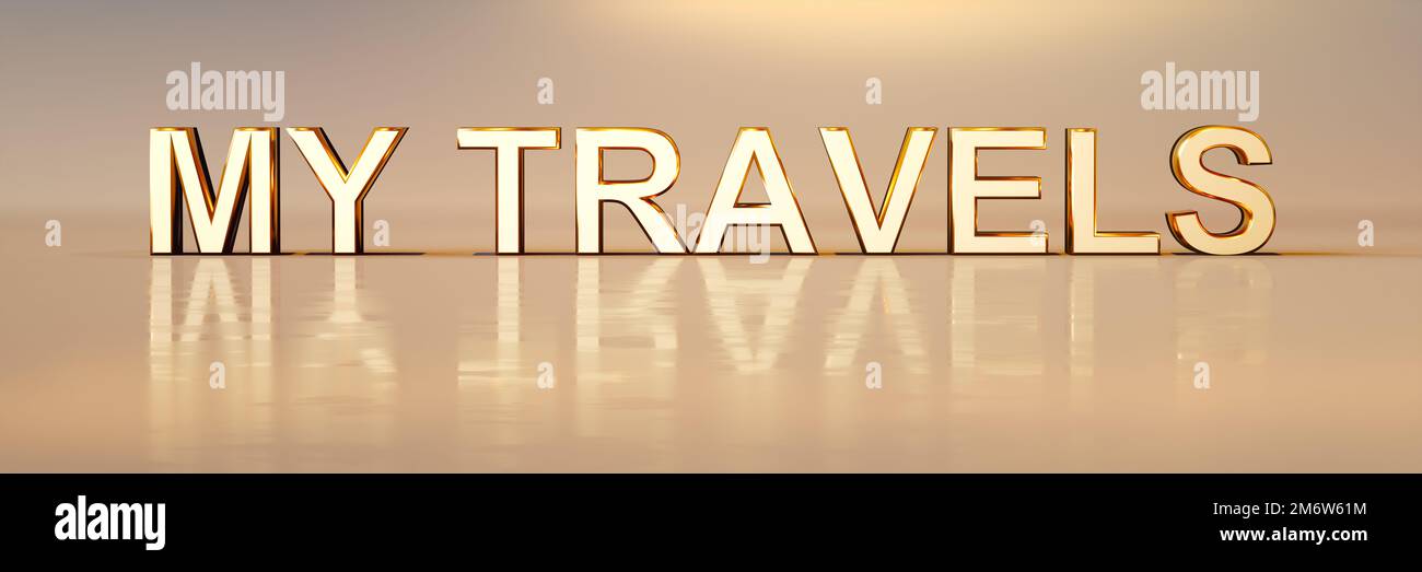 Banner with the word my travels Stock Photo