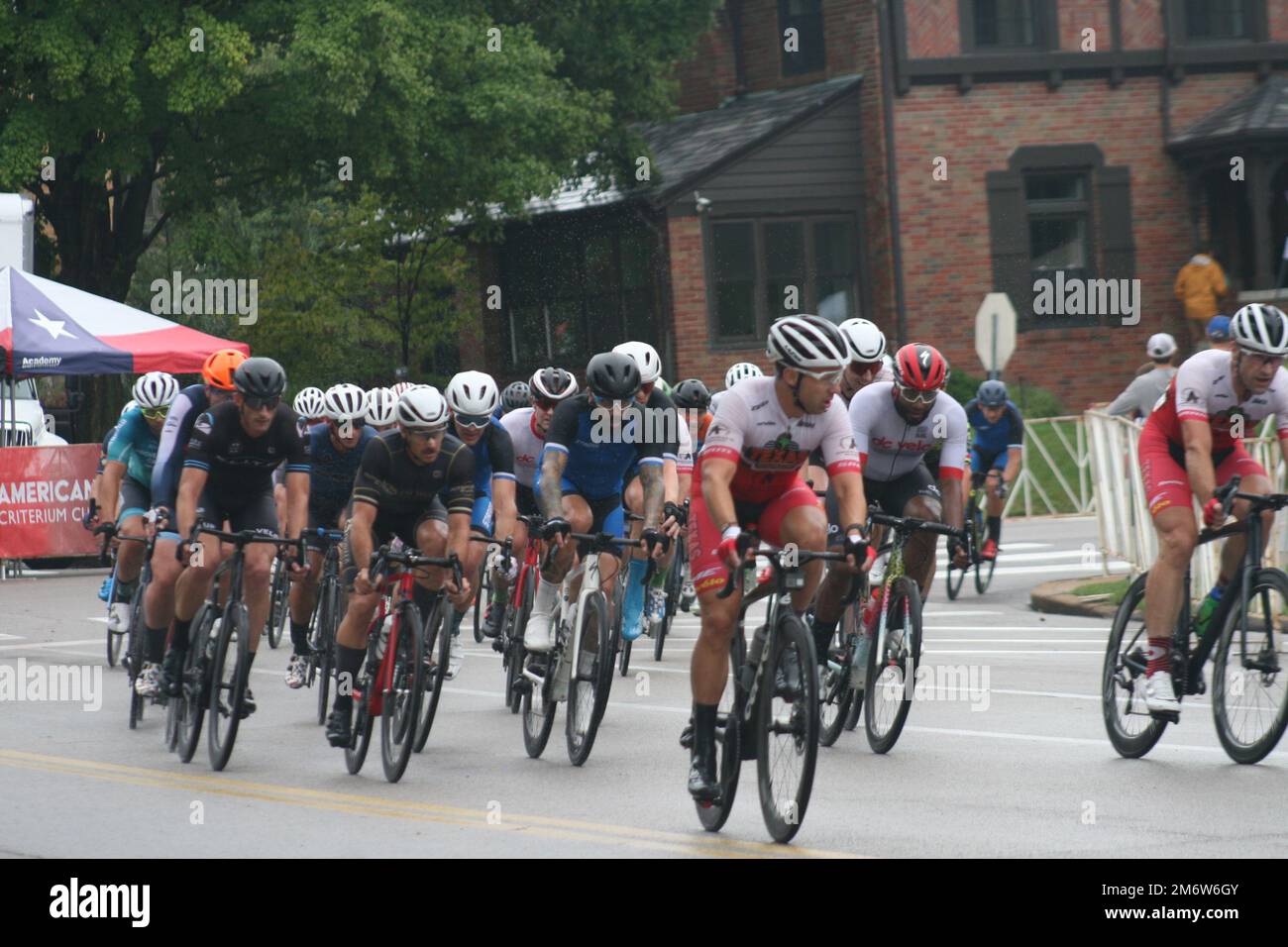 Tour Bike Racers Men forty or older bicycle race at the Tour de Francis Park 2022 during ...