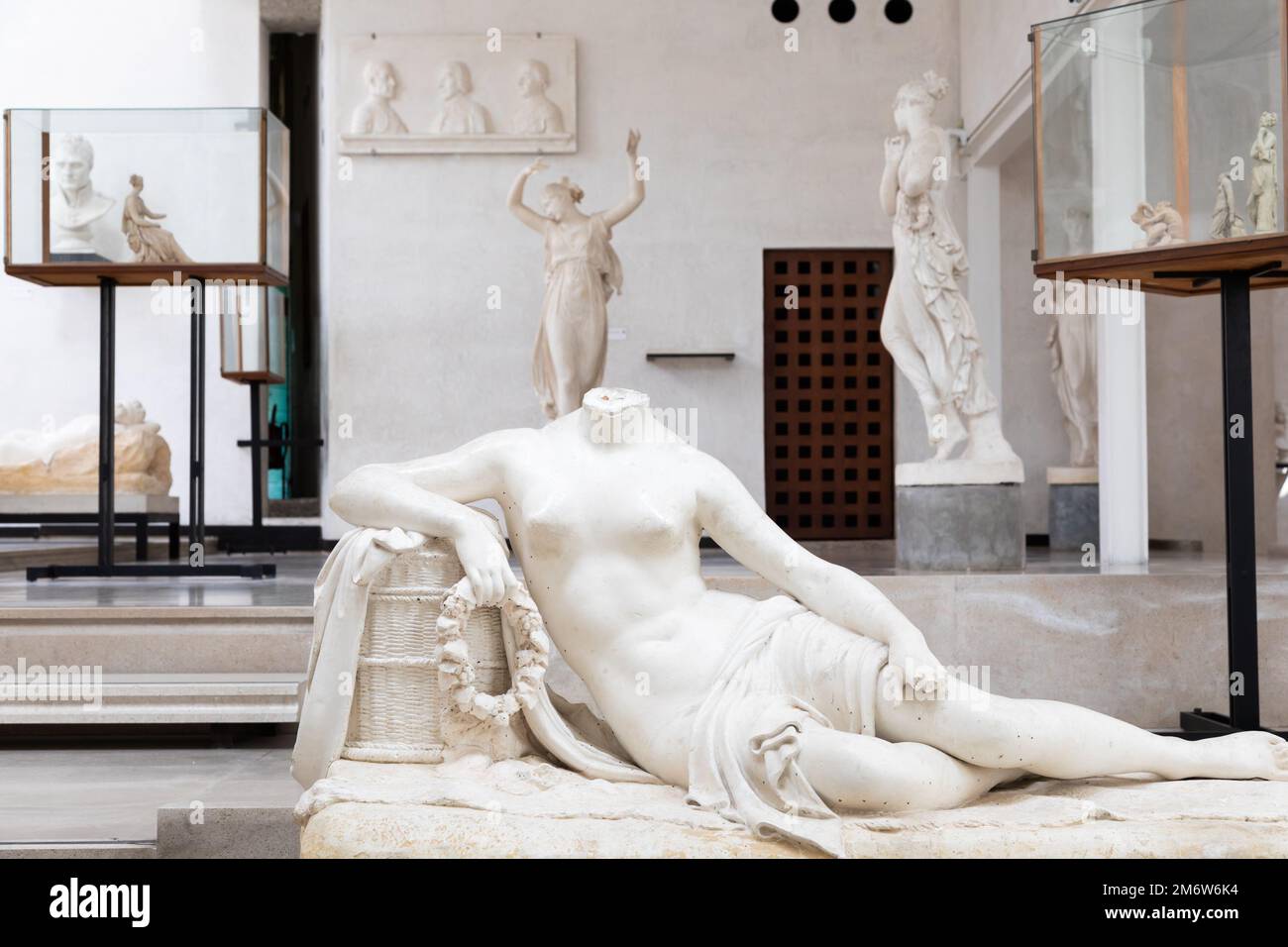 Antonio Canova collection. Classical sculptures in white marble, gallery of masterpieces Stock Photo