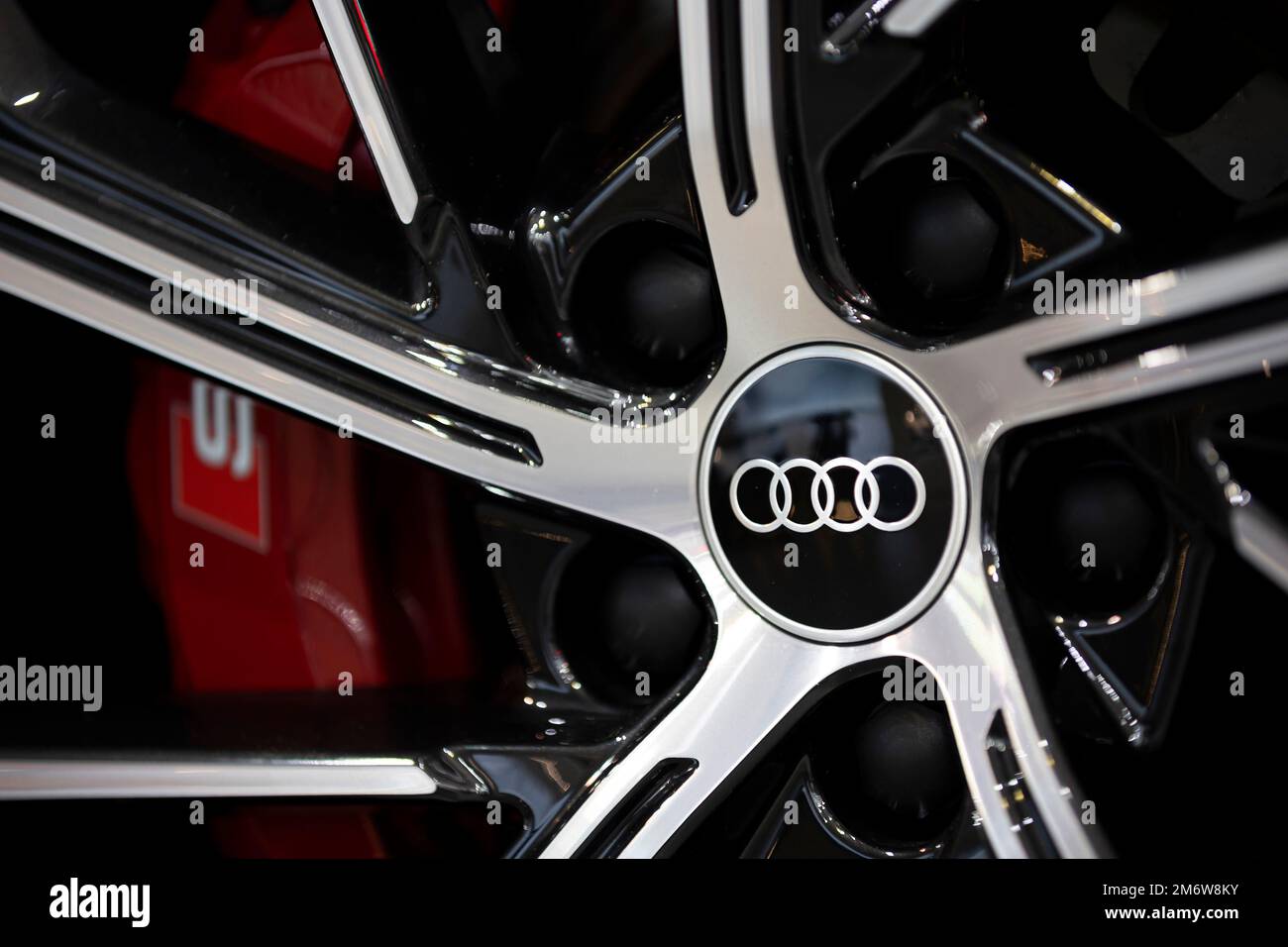 Audi logo emblem sign Stock Photo - Alamy