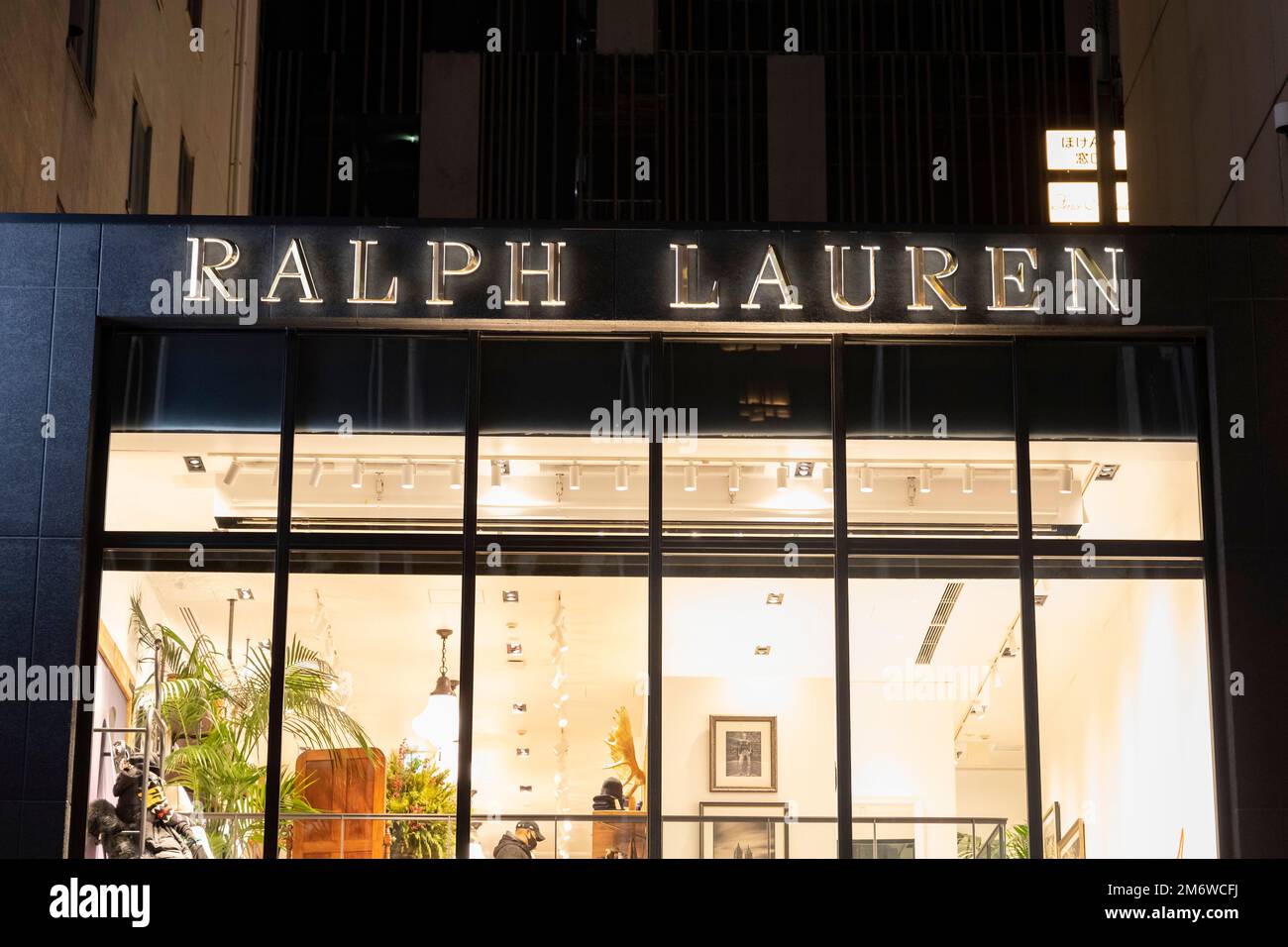 Tokyo, Japan. 3rd Jan, 2023. A Ralph Lauren flagship luxury retail location  in Ginza. The NYC Fashion house is ran by the Ralph Lauren Corporation  (NYSE $RL) and is known for its