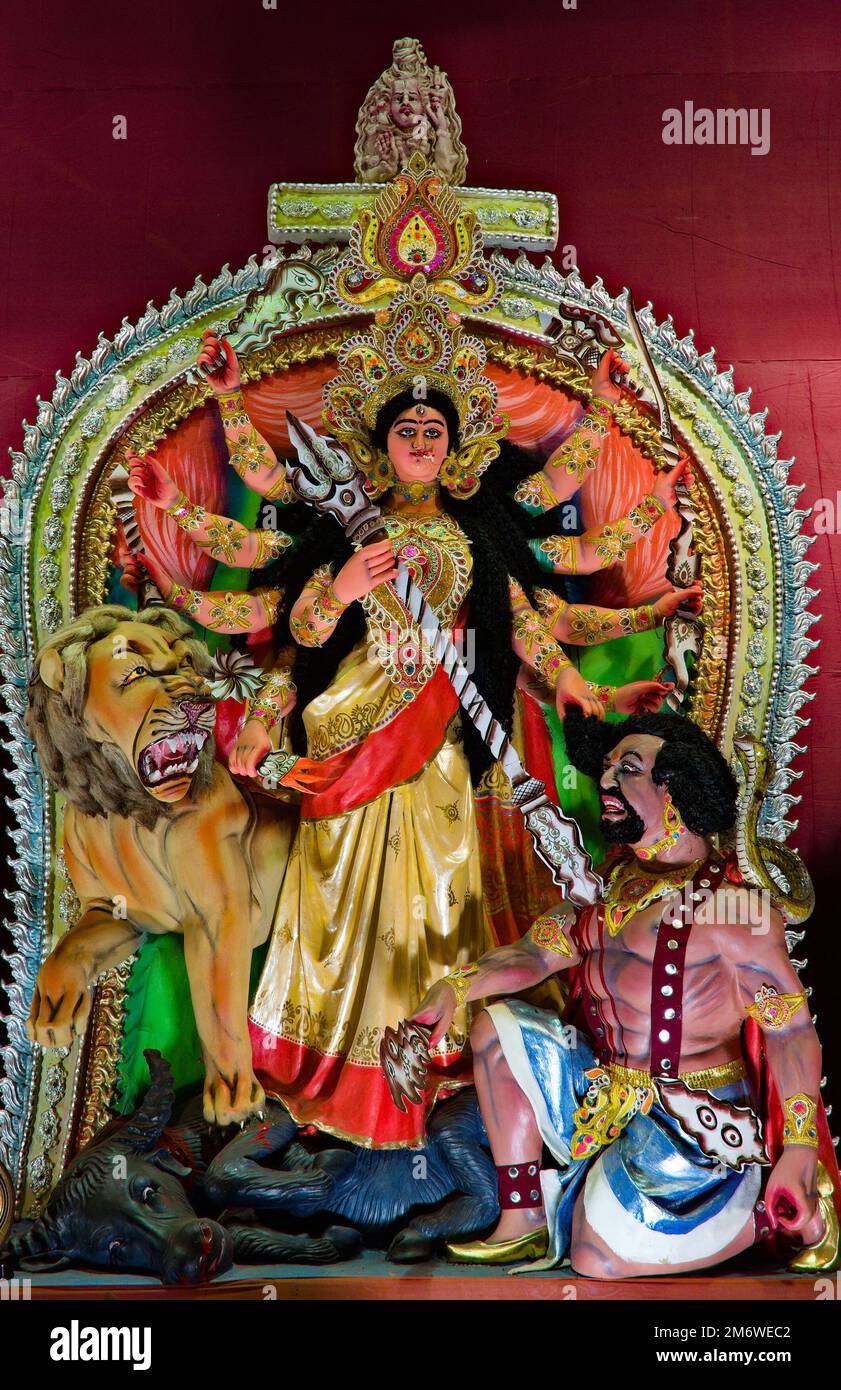 devi durga godess idol in durga puja festival Stock Photo