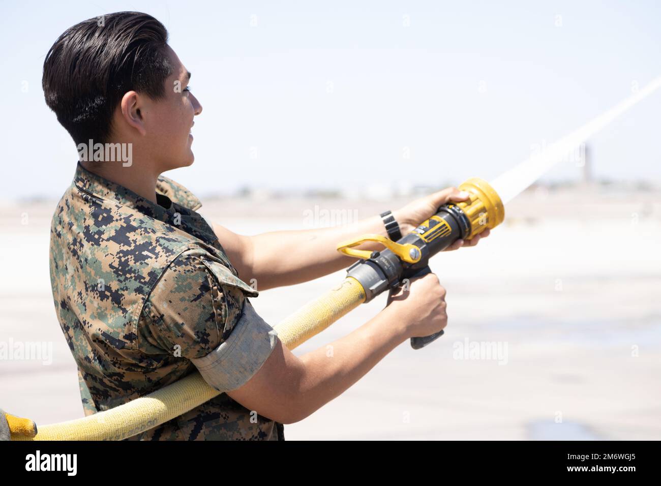 Alex Magana, a student with the Marine Corps Junior Reserve Officers’ Training Corps program