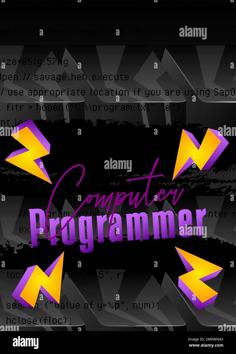 Luxury deluxe Computer Programmer Background vector illustration ...