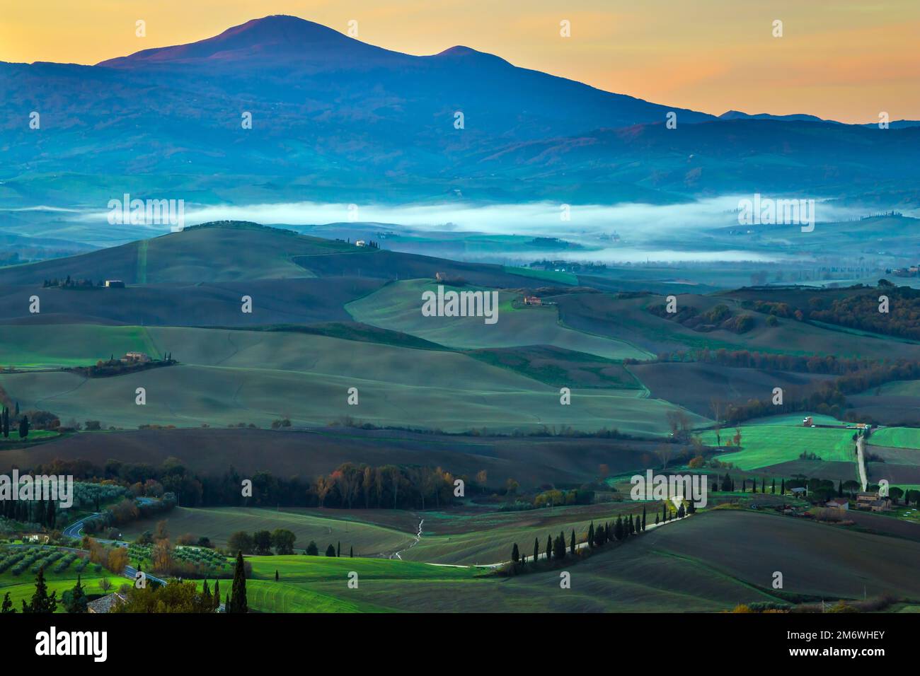 Pink sunrise sky over hi-res stock photography and images - Alamy