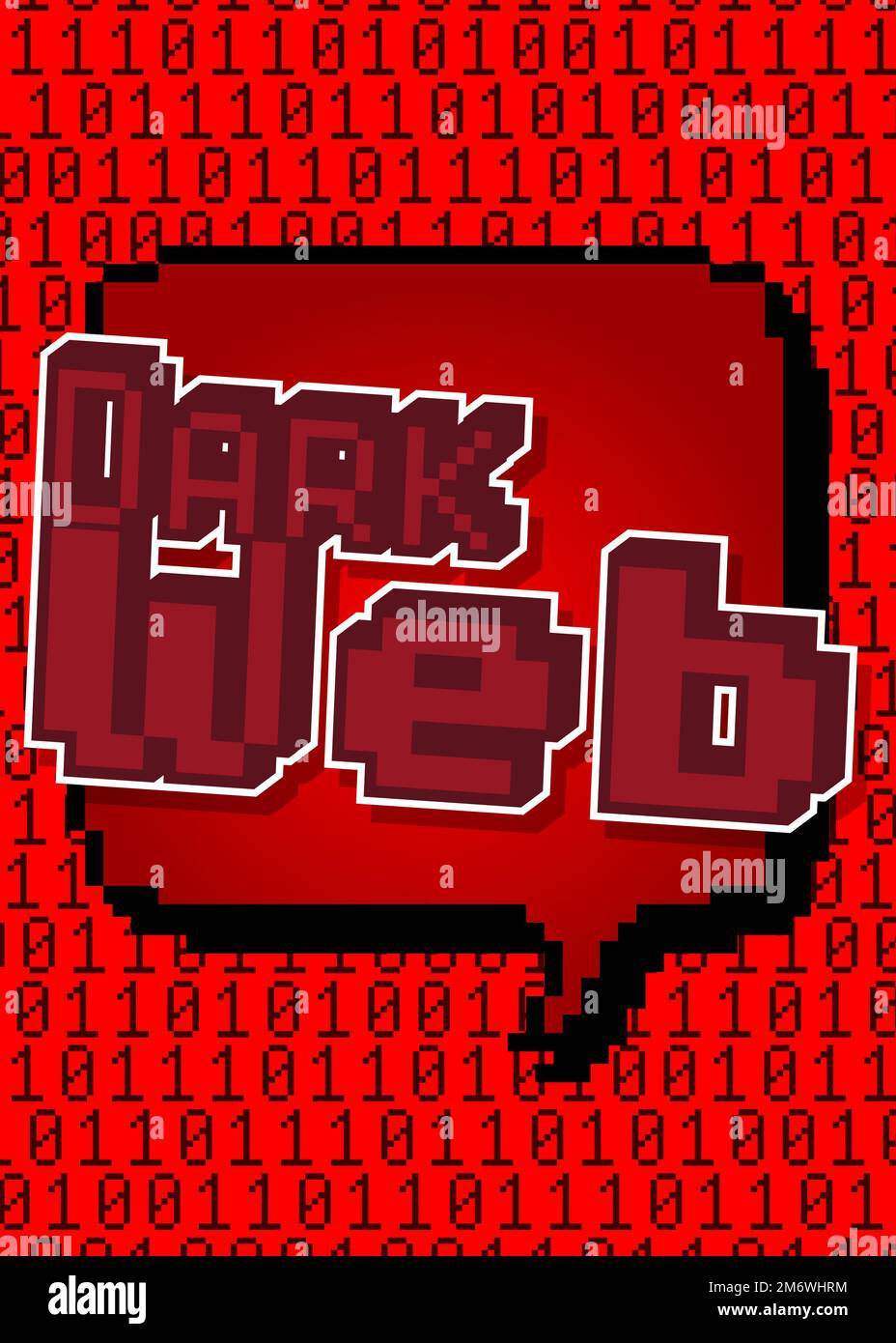 Dark Web. Pixelated word with geometric graphic background. Vector ...