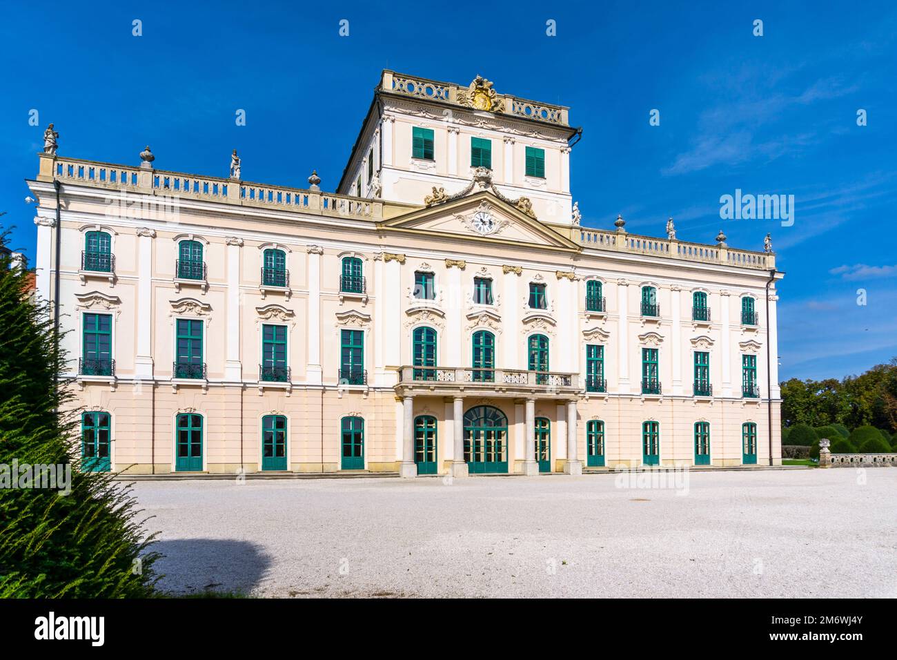 View of the Esterhazy Palace or Hungarian Versailles in Fertod Stock Photo