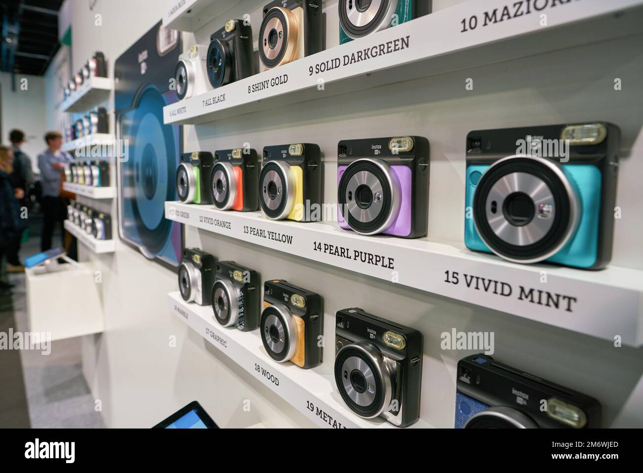 COLOGNE, GERMANY - CIRCA SEPTEMBER, 2018: Instax cameras on display at  Photokina Exhibition. Photokina is a trade fair held in Europe for the  photogra Stock Photo - Alamy