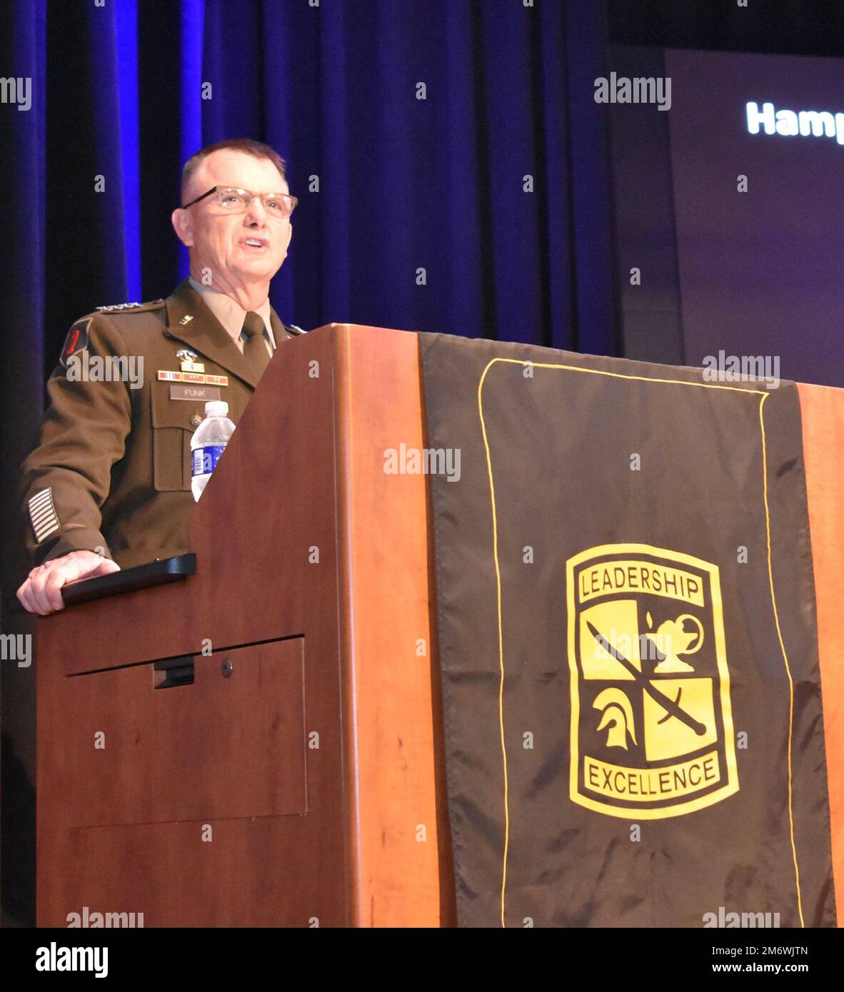 Gen. Paul Funk, keynote speaker at the Hampton University ROTC