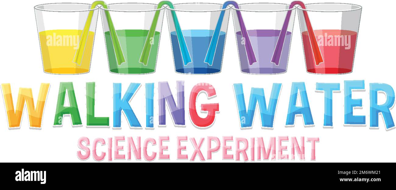 Walking Water Science Experiment illustration Stock Vector Image & Art
