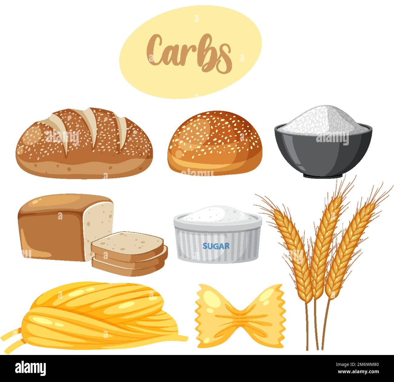 variety-of-carbohydrates-foods-illustration-stock-vector-image-art-alamy