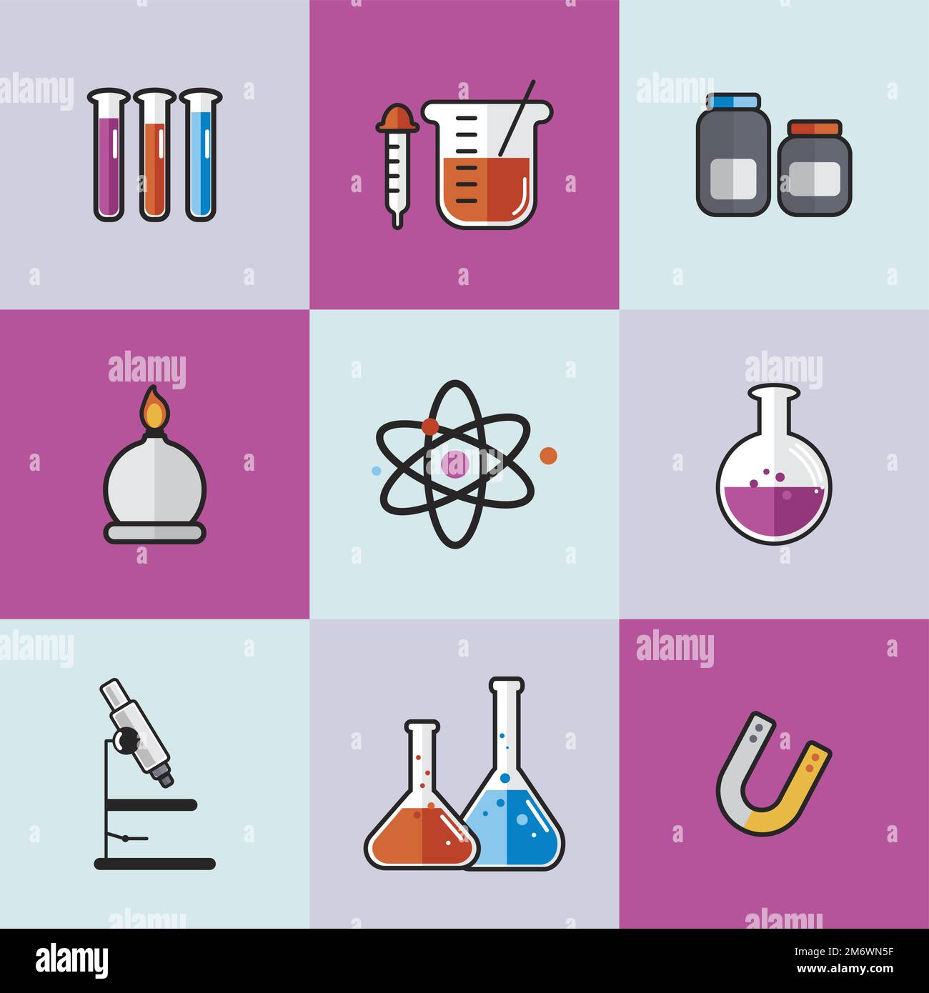 Illustration of chemistry laboratory instruments set Stock Vector Image & Art Alamy