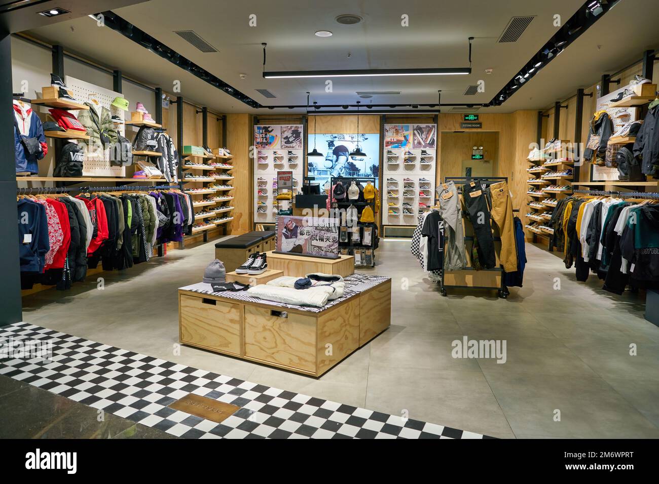 SHENZHEN, CHINA - CIRCA NOVEMBER, 2019: interior shot of Vans store in  Shenzhen. Vans is an American manufacturer of skateboarding shoes and  related a Stock Photo - Alamy