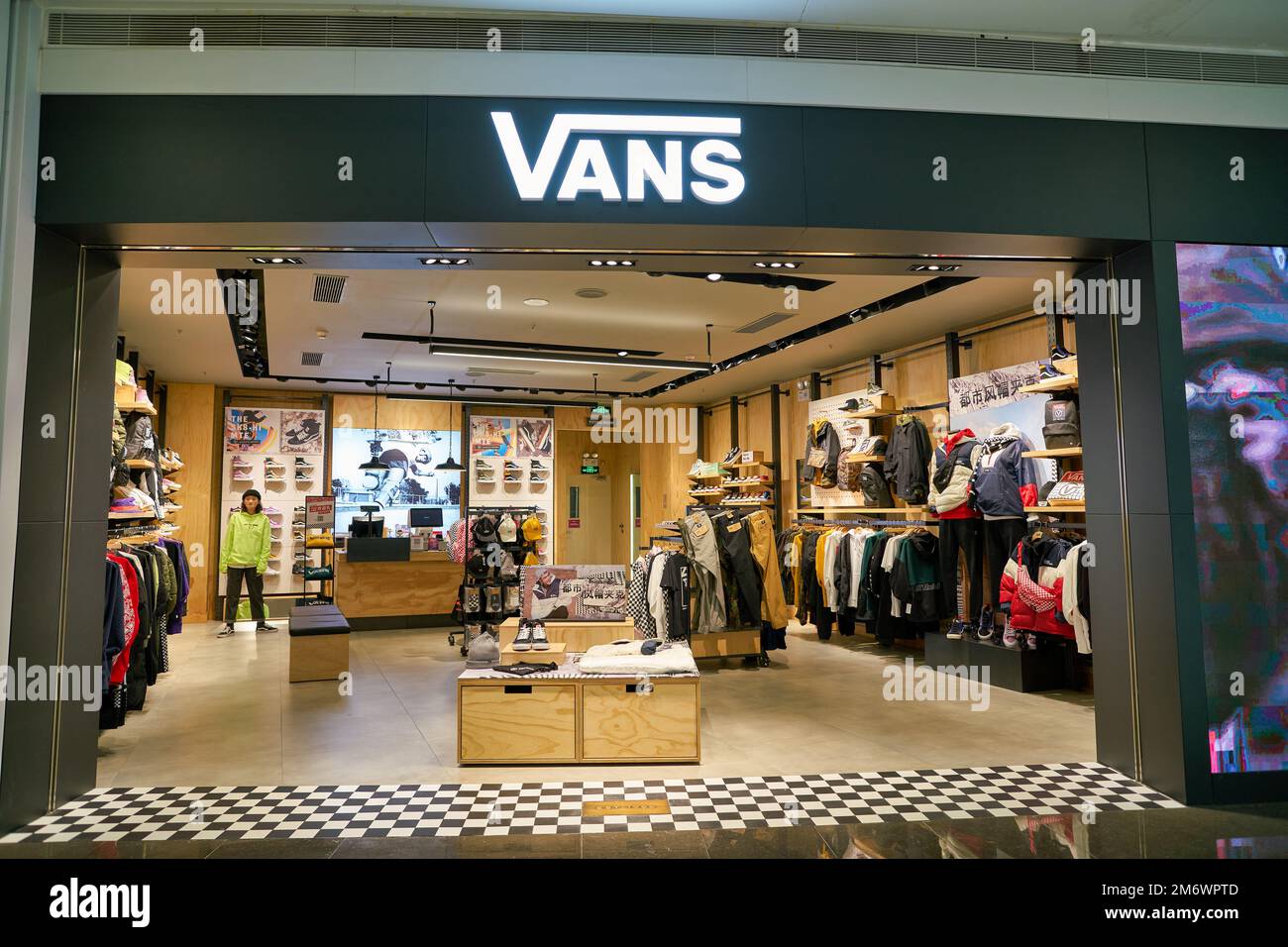 American manufacturer of skateboarding shoes Vans store seen in Hong Kong  Stock Photo - Alamy