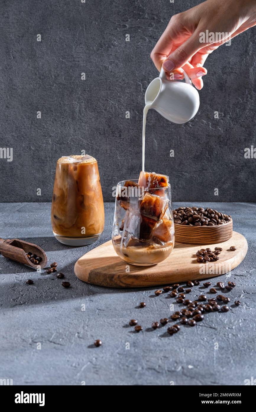 Milk being poured iced coffee hi res stock photography and images Alamy Milk being poured iced coffee hi res stock photography and images Alamy