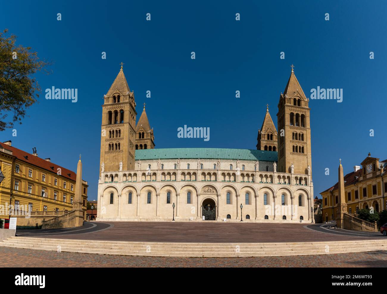 Pecs, Hungary 13 October, 2022 view of historic Saints Peter and