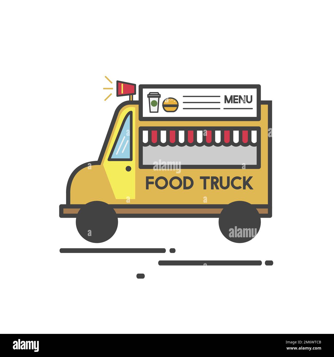 Illustration Of A Food Truck Stock Vector Image Art Alamy