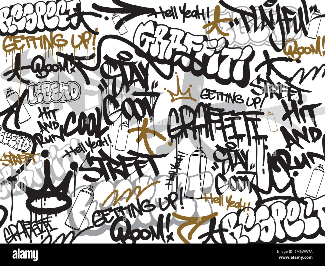 Graffiti Background With Throw Up And Tagging Hand Drawn Style Street Graffiti Background With Throw Up And Tagging Hand Drawn Style Street