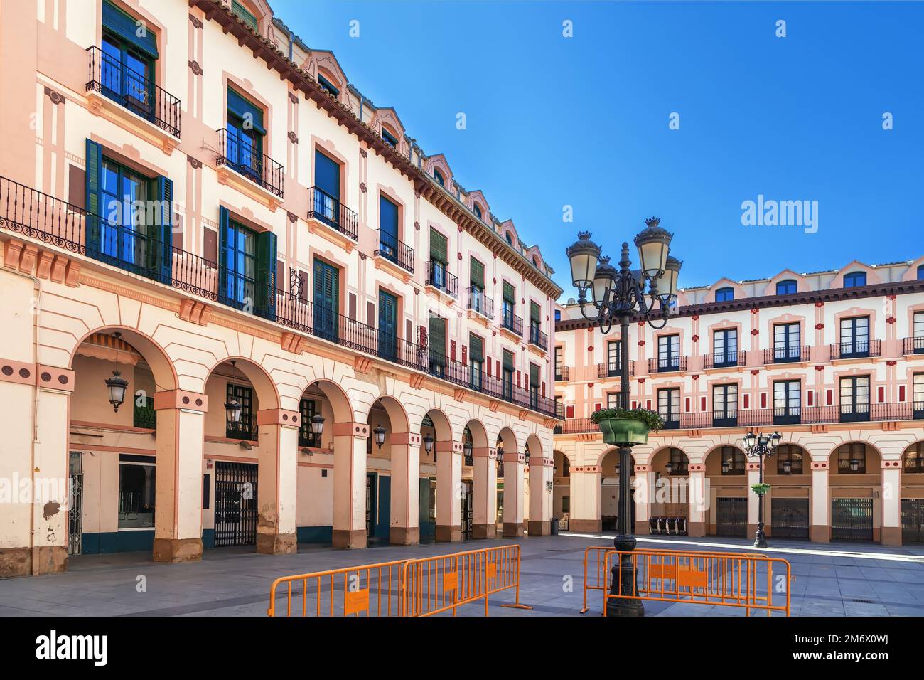Luis Lopez Allue Square, Huesca, Spain Stock Photo