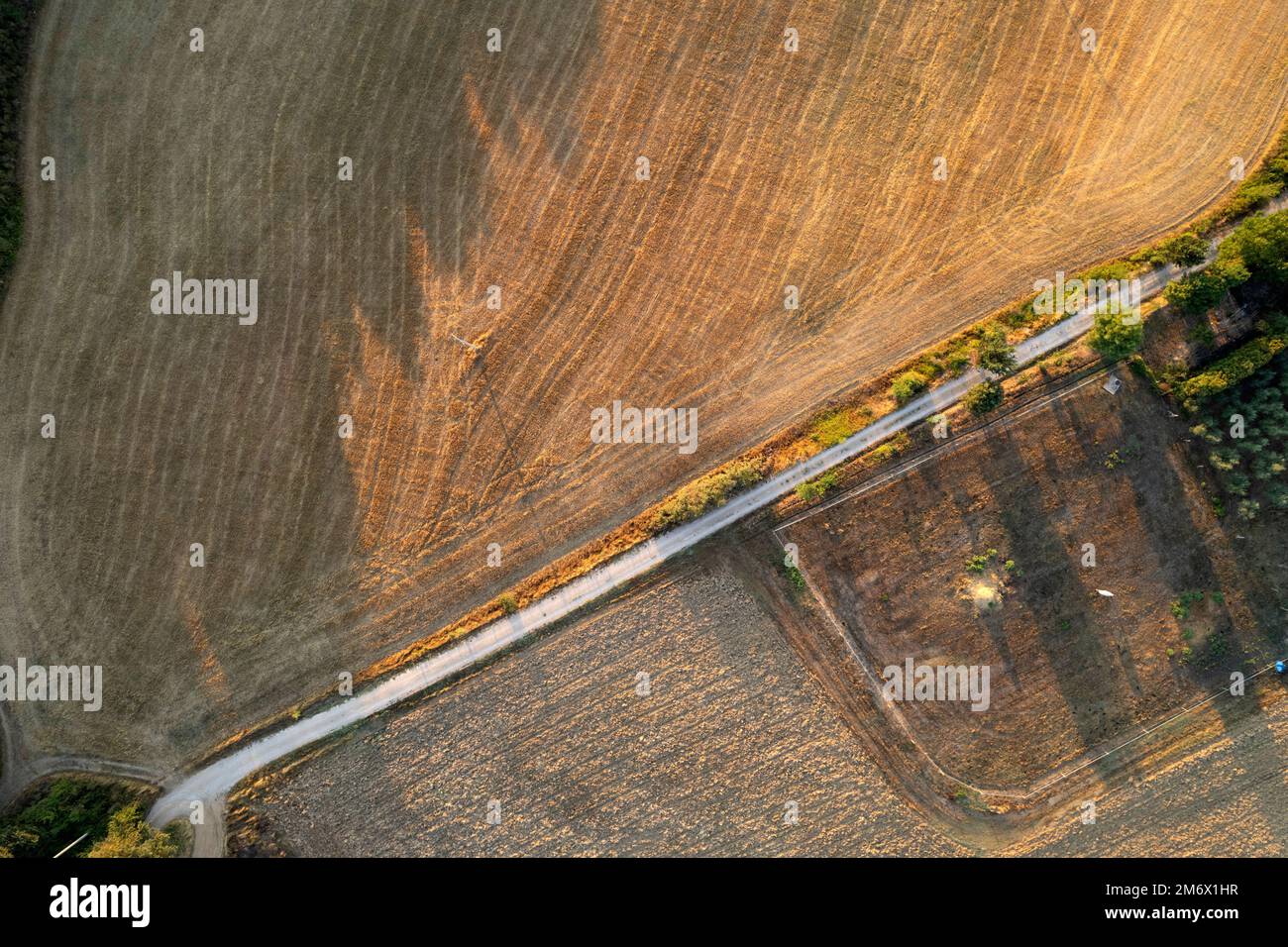 Aerial photographic documentation of the shape of the fields Stock ...