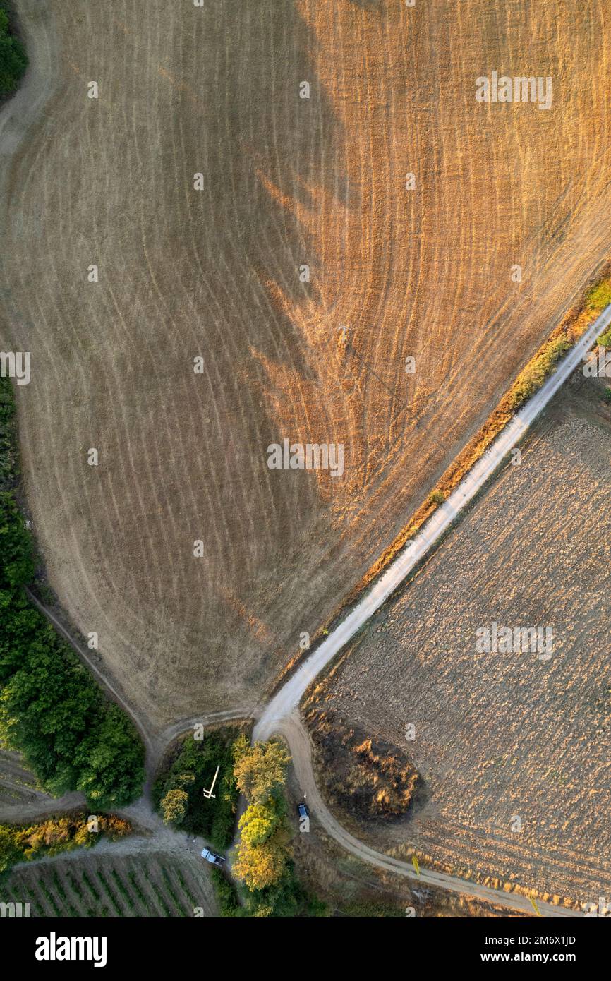 Aerial photographic documentation of the shape of the fields Stock ...