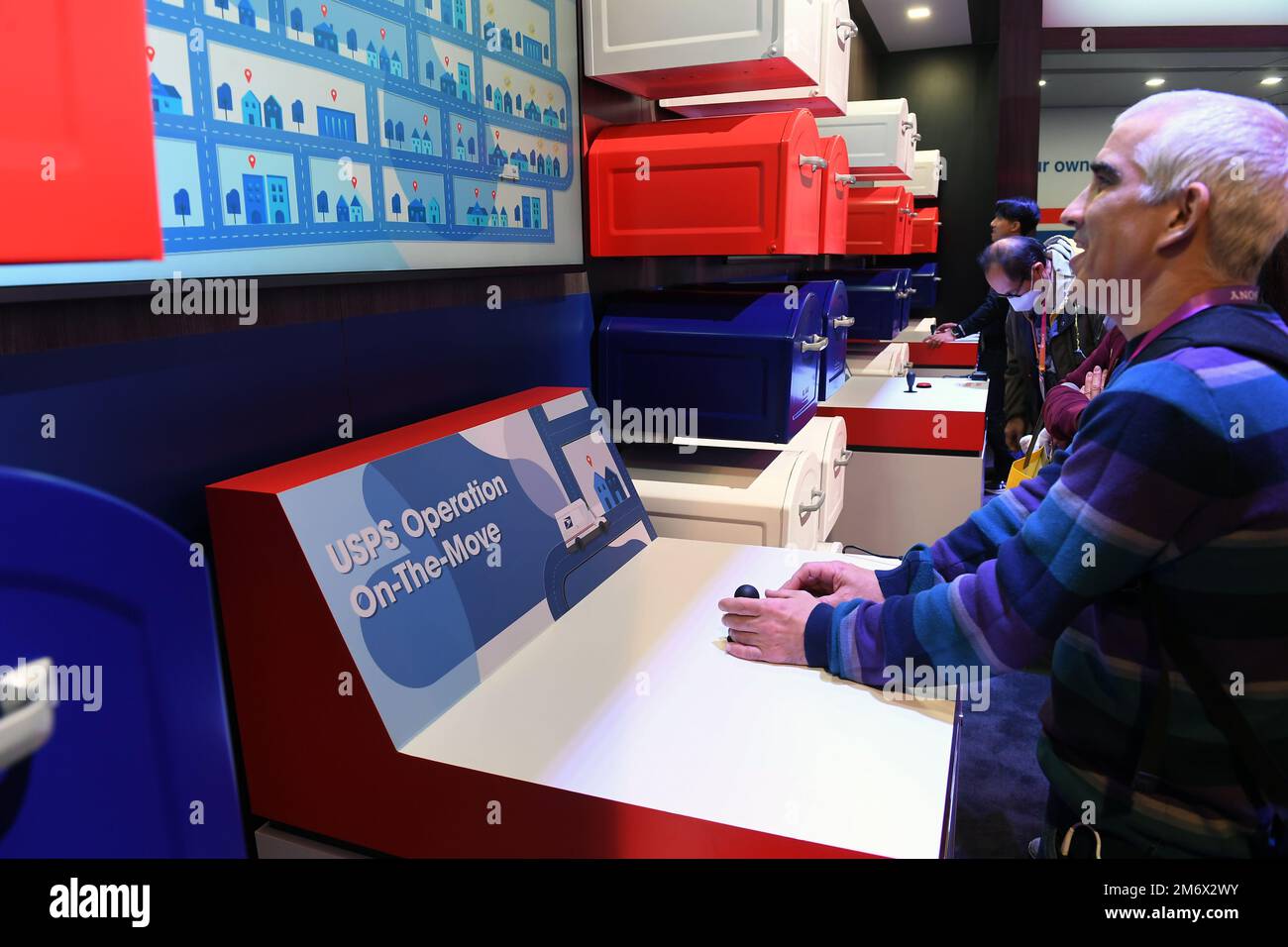 Las Vegas, NV on January 5, 2023. A general view of the USPS booth
