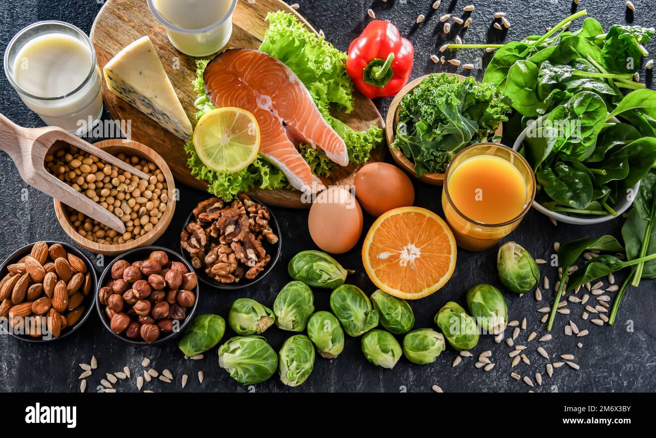 Food products for osteoporosis and healthy bones Stock