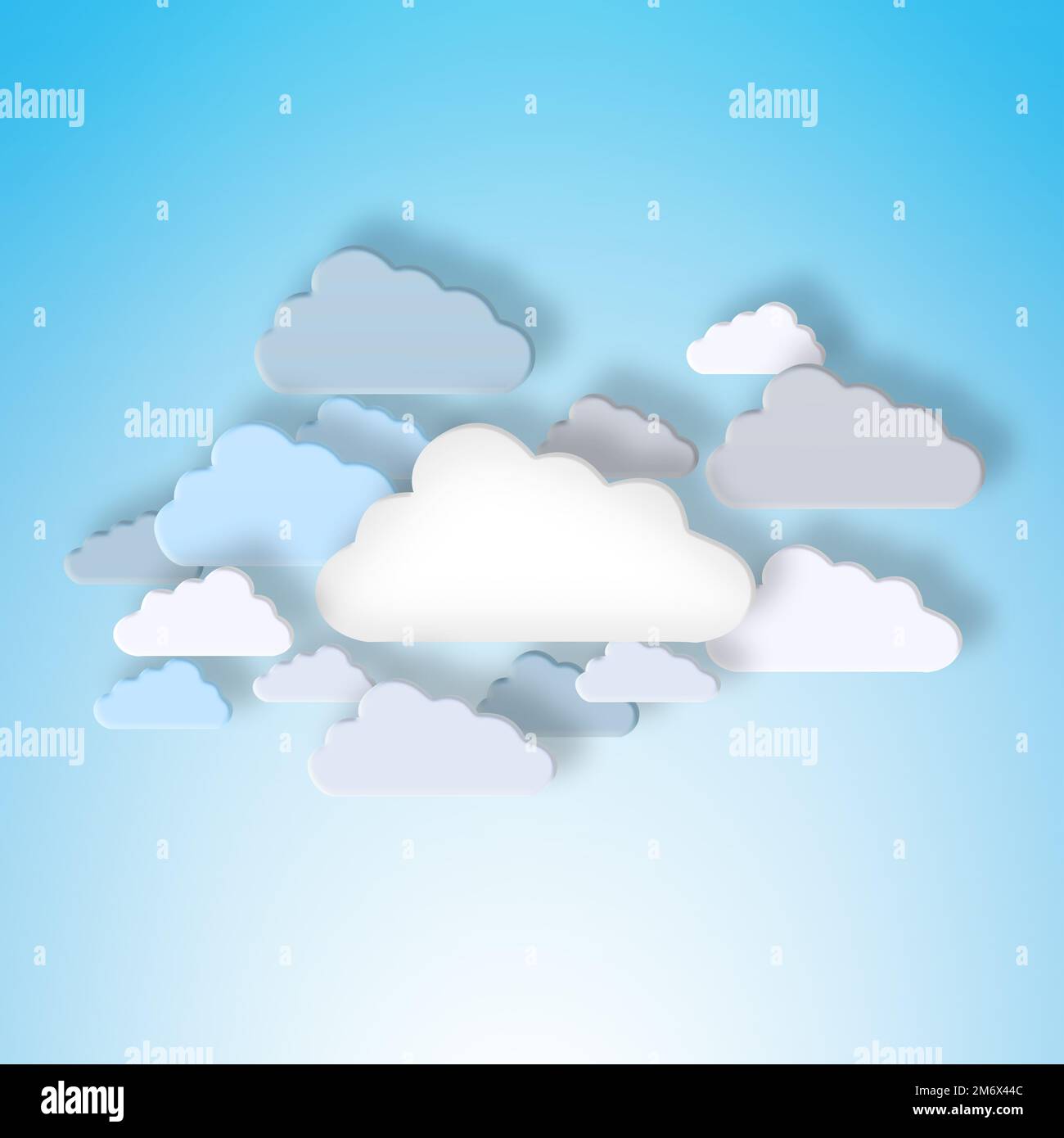 Cloud storage. Conceptual image representing modern cloud computing. Stock Photo