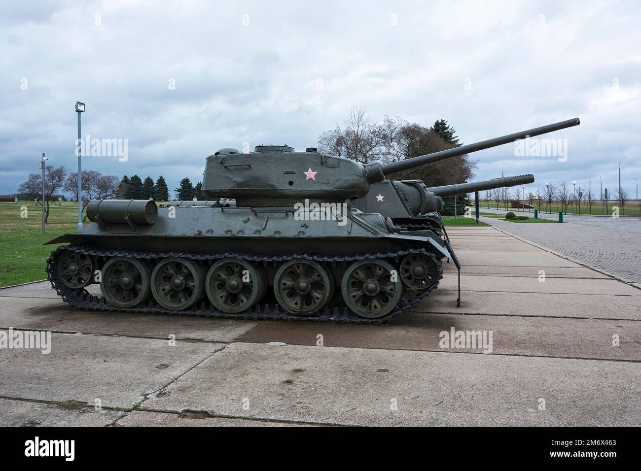 Medium tank T-34 from a memorial complex Kurgan Slavy (Minsk, Belarus) Stock Photo