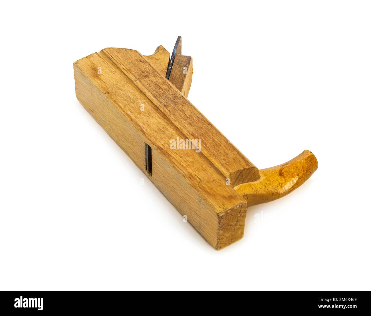 Joiner's tool. Planer for wood treatment, white background Stock Photo