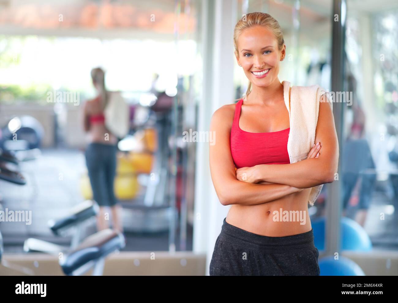 Portrait Of A Beautiful Super Fit Blond Woman. Stock Photo, Picture and  Royalty Free Image. Image 39577944.
