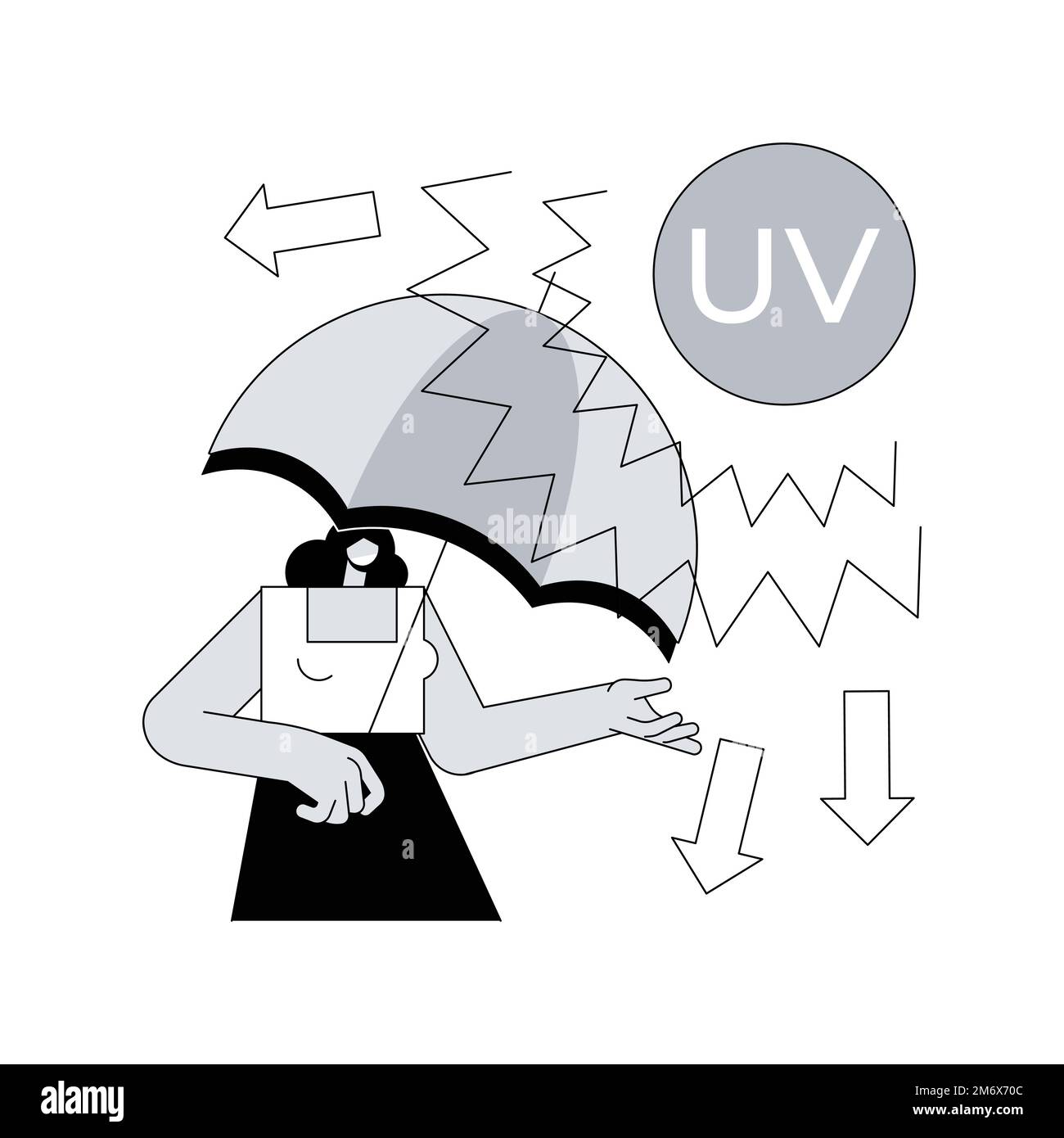 Ultraviolet radiation abstract concept vector illustration. Radiation