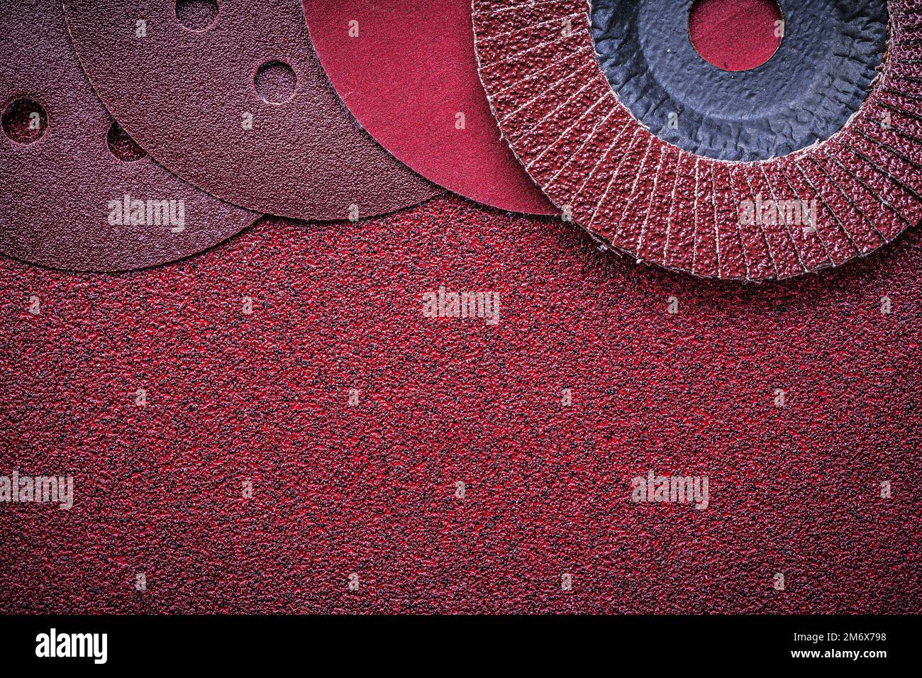 Abrasive flap wheels grinding discs on emery paper Stock Photo Alamy