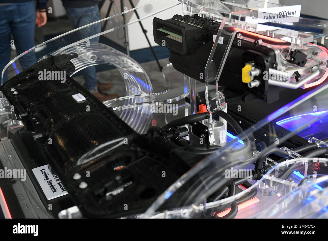 Las Vegas, USA. 05th Jan, 2023. Valeo electric car components and accessories are displayed during CES 2023 at the Las Vegas Convention Center in Las Vegas, NV on January 5, 2023. (Photo by Bryan Steffy/Sipa USA) Credit: Sipa USA/Alamy Live News Stock Photo