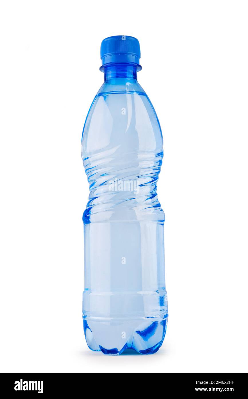 blue bottle of water isolated on a white background Stock Photo Alamy