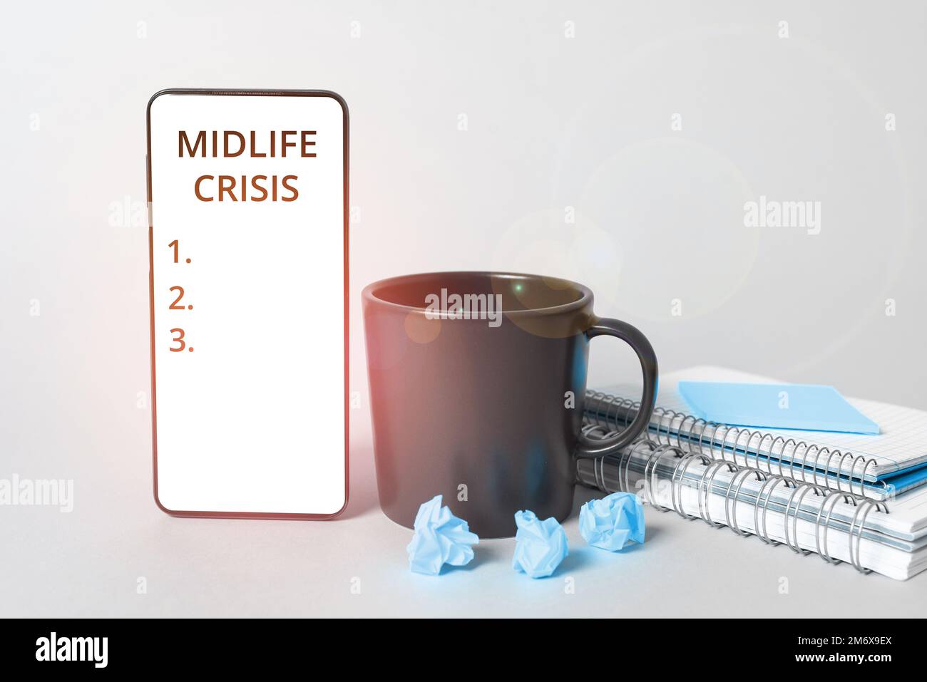 Sign displaying Midlife Crisis. Business overview Software development technique Decomposing an application Stock Photo