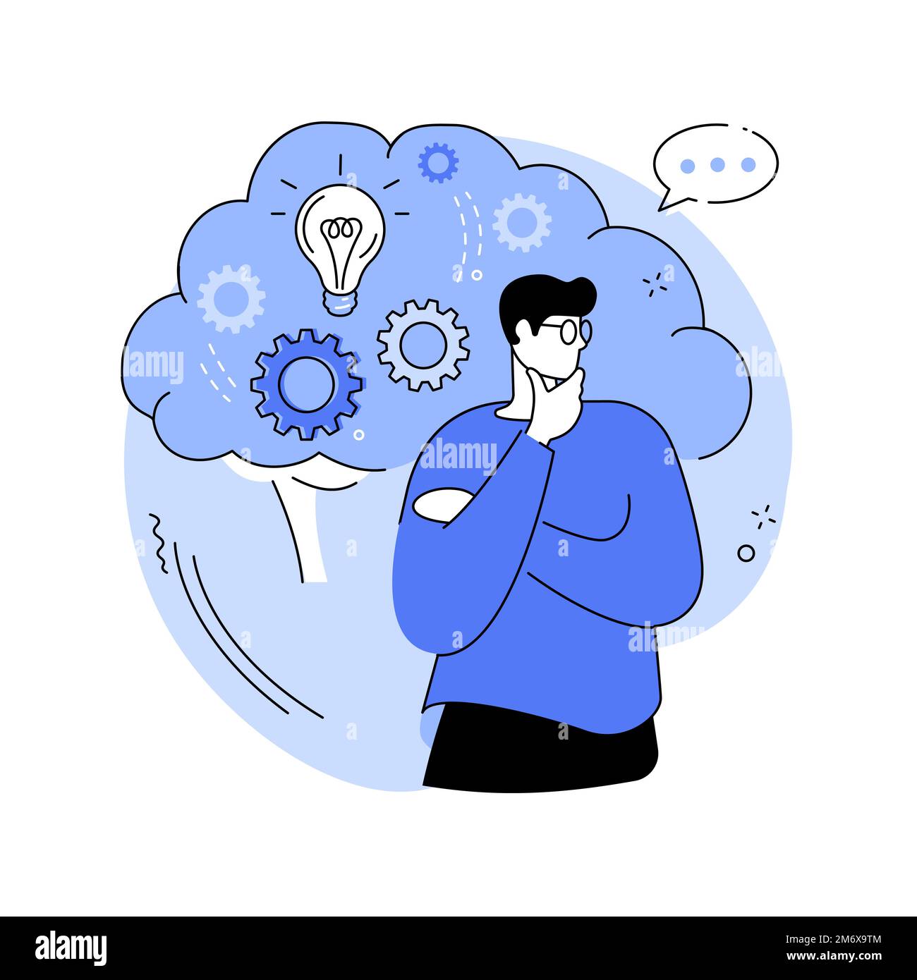 Thinking abstract concept vector illustration. Critical thinking ...