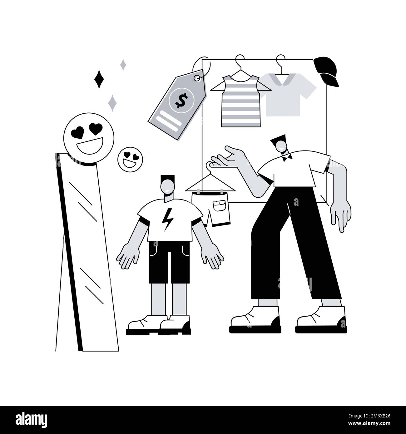 Jr Clothes Sign Kids fashion abstract concept vector illustration. Kids stylish outfit ...