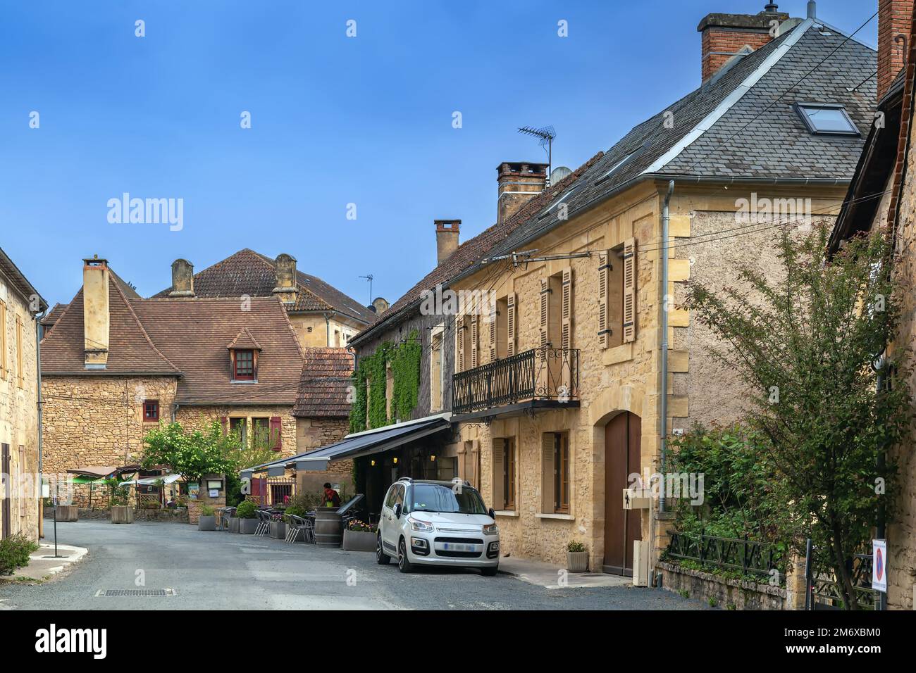 Street in Saint-Leon-sur-Vezere, France Stock Photo