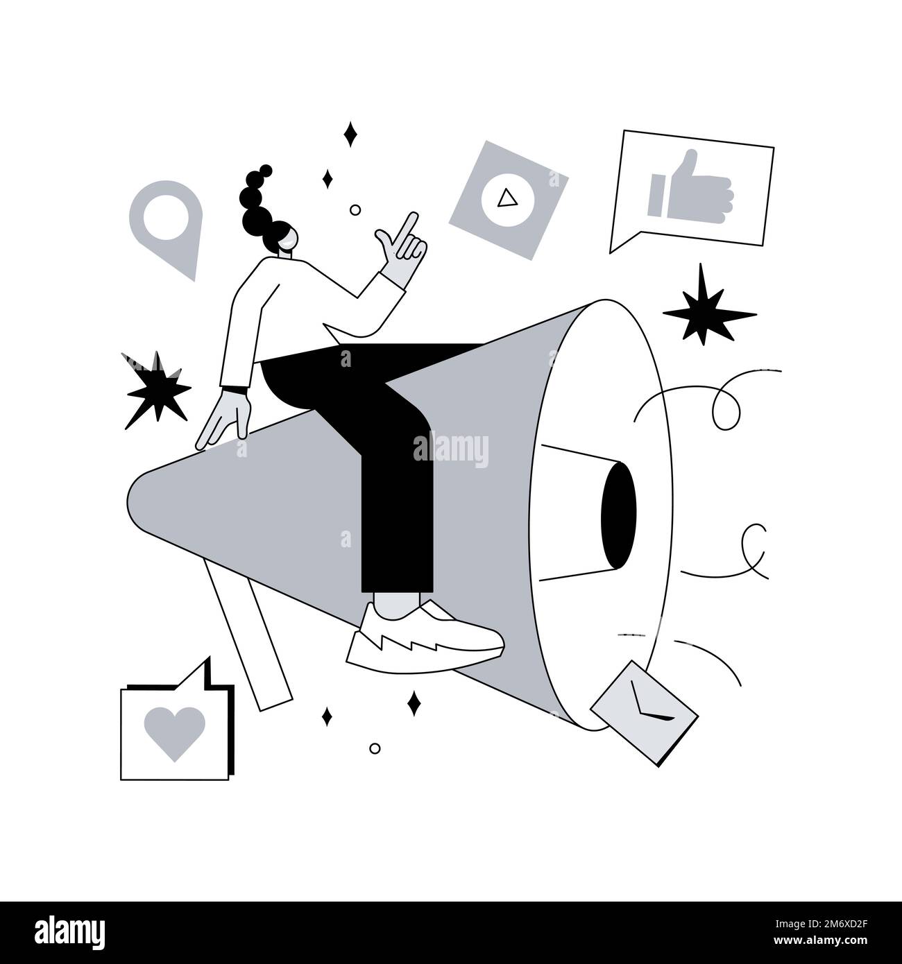 Advertising abstract concept vector illustration. Ad, billboard