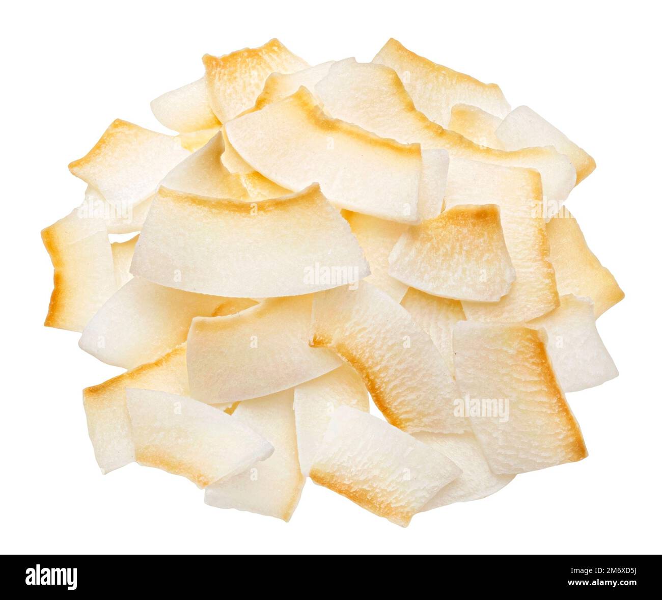 Pile of dry coconut flakes isolated on white background Stock Photo Alamy
