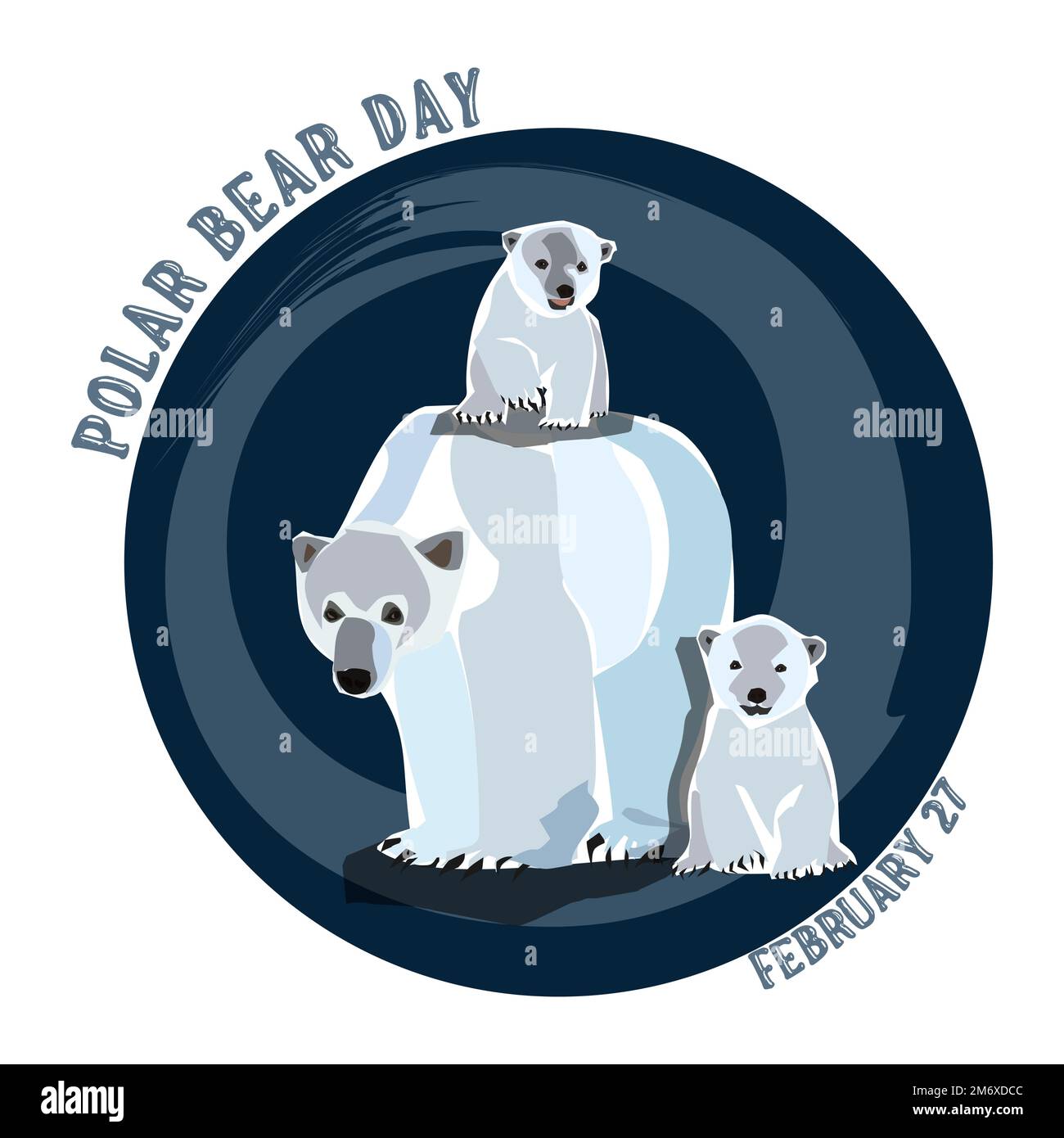 International Polar Bear Day vector. Polar Bear Day Poster or banner