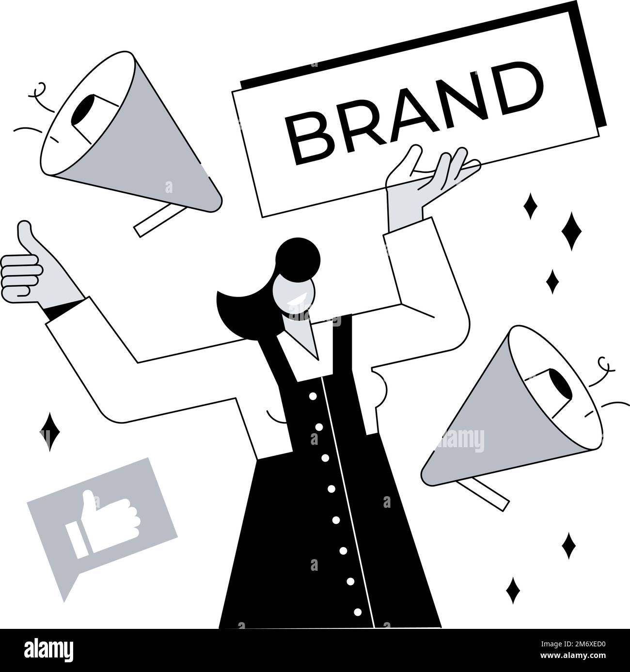 Brand name abstract concept vector illustration. Naming agency, brand